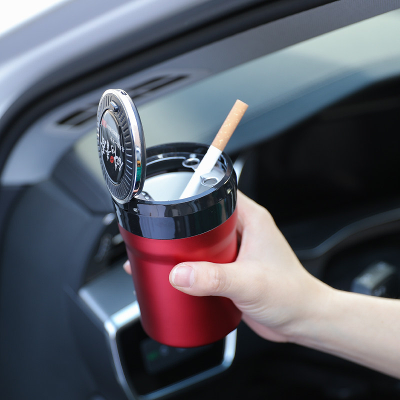 On-board Cigarette Ash Trays Creativity Personality Covered Car Multifunction Cute Trend With Lid Flame Retardant Anti-Fly Ash Cigarette Ash Tray