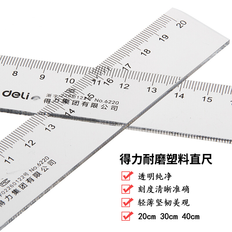 Telepower plastic size 20cm 30cm 40cm Student ruler Stationery drawing scales