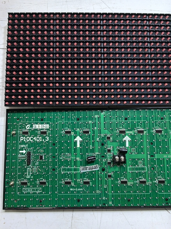Led Display Screen Disassembly Powerful P10C4D1.3 Semi-Outdoor Single Red Module Unit Board