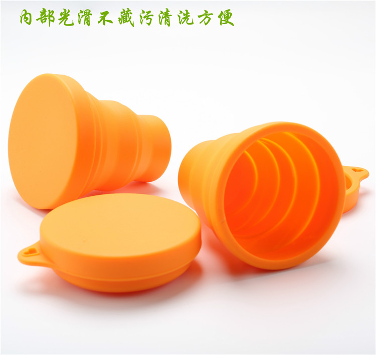 Silicone Folding Cup Travel Mini Có thể thu vào Cup Cup Cup Cup Cup nén Cup thể thao ngoài trời bình đựng nước giữ nhiệt