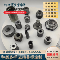 Round nut step nut non-standard nut cylindrical nut custom-made nut welding nut internal thread stud special shape