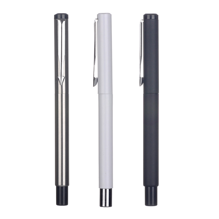 Metal pen custom business gift pen black practical signature pen custom office water pen laser engraving printing logo