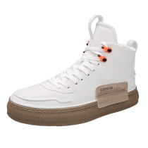 Invisible inner height increasing mens shoes 10cm white casual Martin boots mens thick-soled summer waterproof leather high-top sneakers