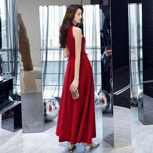 Красное вечернее платье для невесты, длинная летняя юбка, коллекция 2021, облегающий крой