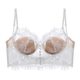 European and American French sexy white lace tube top thin section with padded suspenders inner wear bra for girls