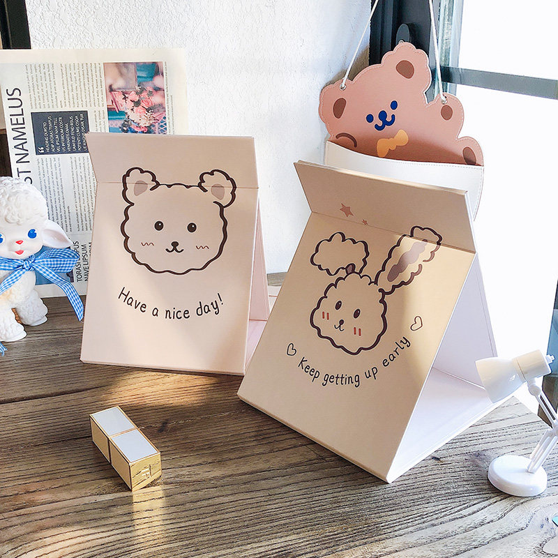 Desktop makeup mirror desktop can stand folding small mirror female student dormitory portable portable cute large makeup mirror