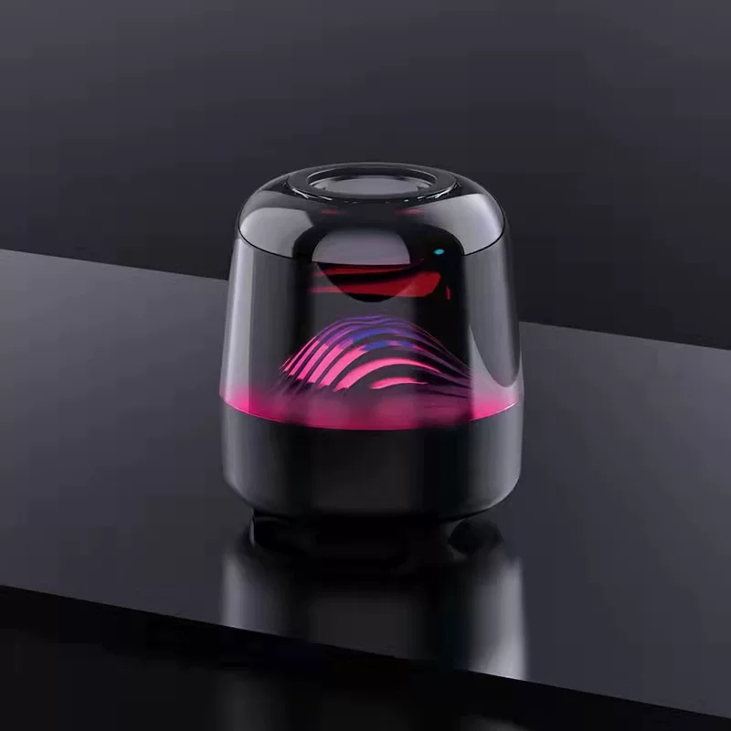 Colorful bluetooth speaker Manha mini audio card computer colored lights car 3D surround subwoofer