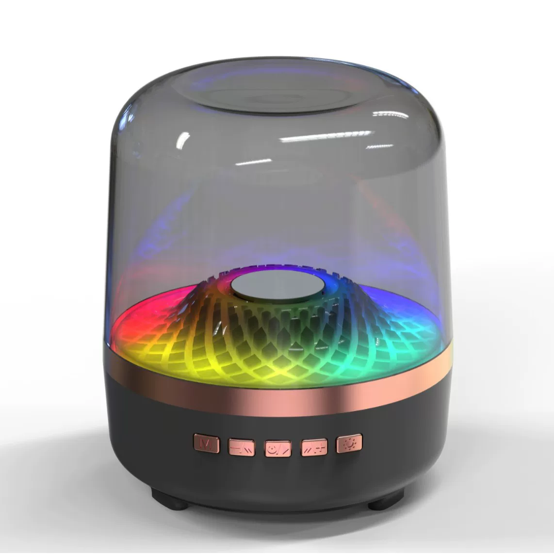 Colorful bluetooth speaker Manha mini audio card computer colored lights car 3D surround subwoofer