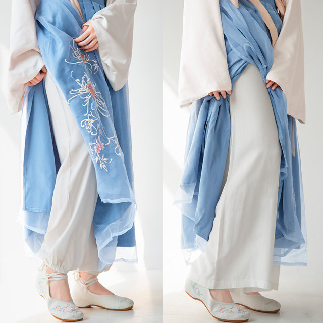 ຊຸດຊັ້ນໃນ Hanfu, leggings ສີຂາວ, ກະໂປງມ້າ, ກາງເກງຄວາມປອດໄພຕ້ານການຊູນ, ຜ້າກັນເປື້ອນ, ໂສ້ງຝ້າຍ