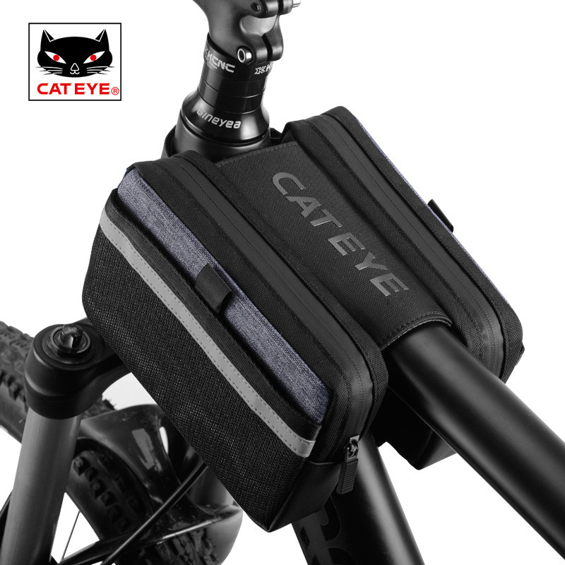 CATEYE cat eye bicycle bag saddle bag mountain bike front beam bag mobile phone tube bag riding equipment accessories