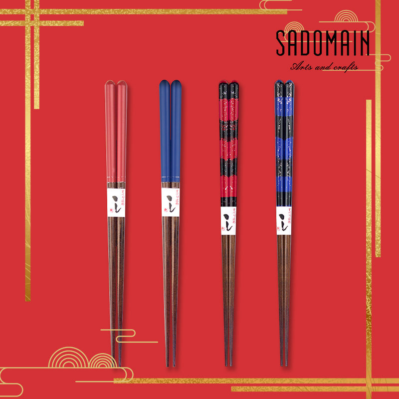 Taiwan Sundman Wooden Chopsticks Household Anti-Slide Japanese High-end Natural Logs Hand Painting One Person Chopsticks