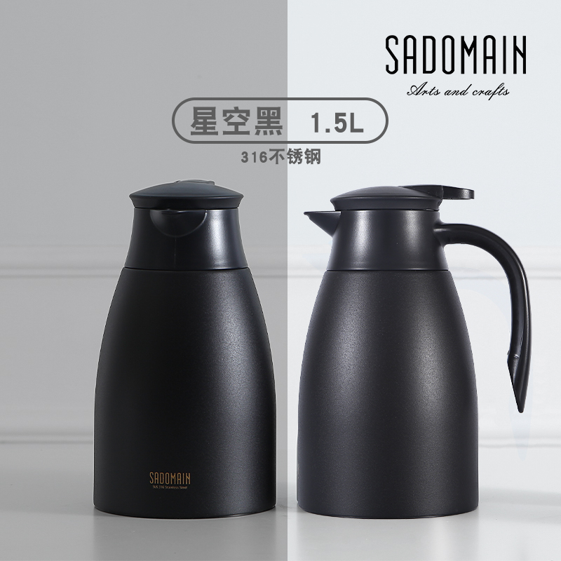 Taiwan Senderman 316 Stainless Steel Insulated Kettle 1 5L Vacuum Large Capacity Warm Water Bottle Onboard Portable Home