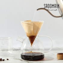 Taiwan xiandeman glass coffee appliance hand brewed coffee sharing pot drip pot tea utensil set large capacity