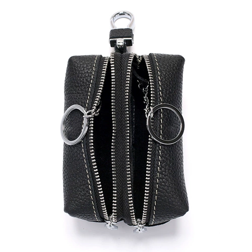 Двухэтажная вместительная и большая ключница, универсальная кожаная система хранения, из натуральной кожи, воловья кожа