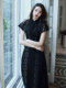 Small evening dress female banquet temperament high-end light luxury niche black noble high-end sense dinner dress host