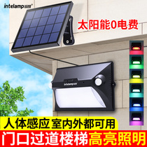 Solar light outdoor wall lamp courtyard human body induction split balcony door indoor and outdoor aisle led lighting
