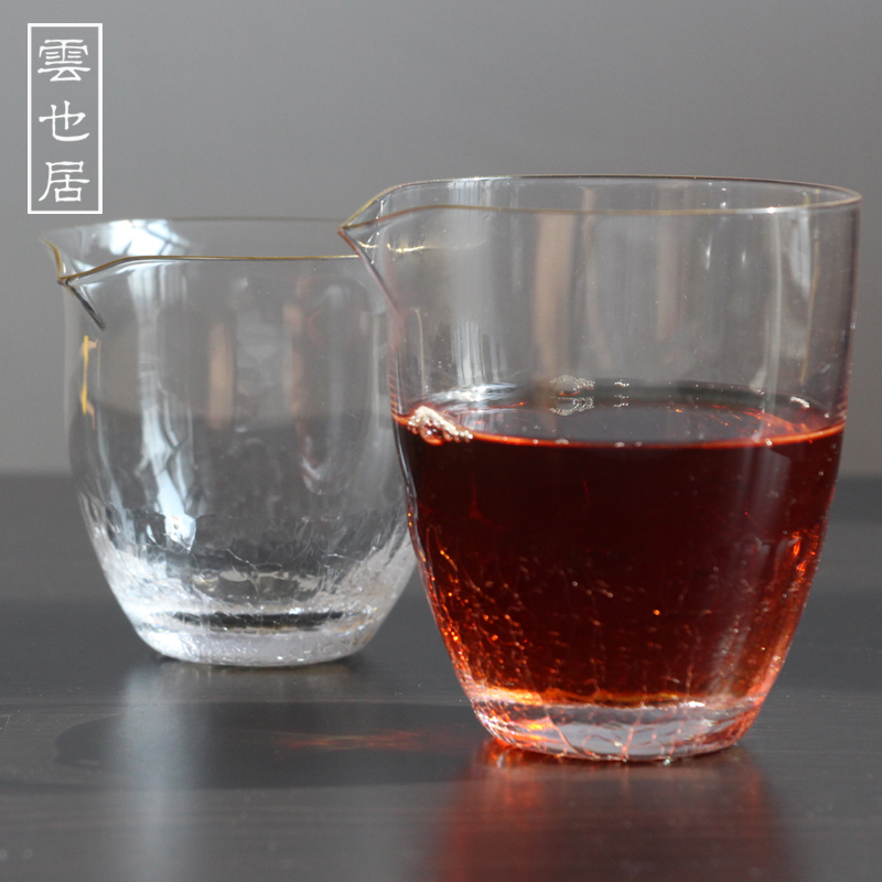 Thickened heat resistant glass Turtle fair cup Japanese style hammer veins Phnom Penh Artisanal Ice Silk Sub tea instrumental Gongfu tea furniture
