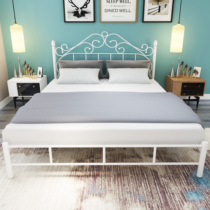 Iron bed European simple iron frame bed household children Princess 1 2 single 1 5 double bed 1 8 big bed iron bed