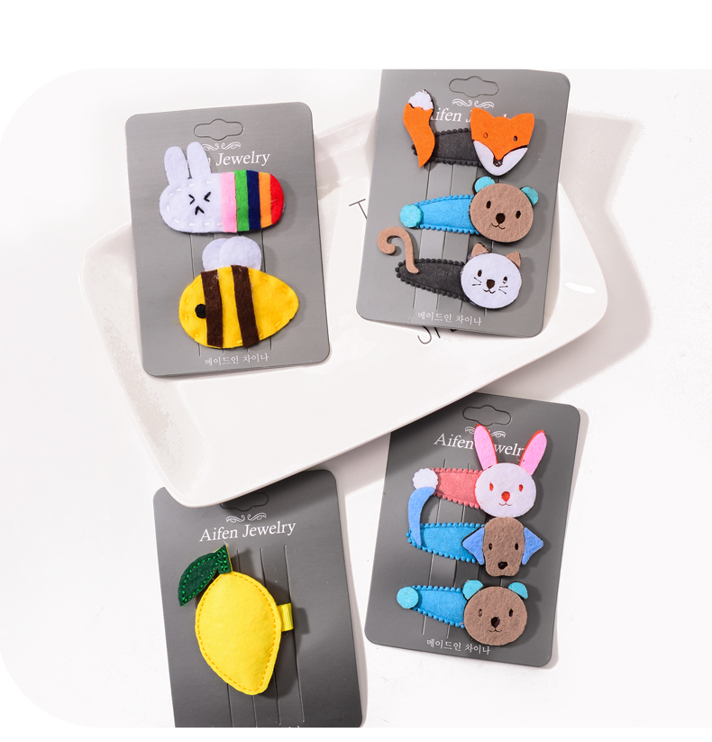 Trẻ em làm bằng tay phim hoạt hình kẹp tóc phụ kiện tóc cô gái dễ thương bên clip cô gái clip bangs clip Mạnh Mạnh Sán Đầu shop phụ kiện tóc
