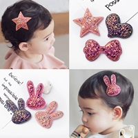 2 mảnh của trẻ em dễ thương vương miện sequin bé bán bangs dễ thương dán cô gái gãy tóc dán ma thuật dán phụ kiện tóc bờm tóc đẹp