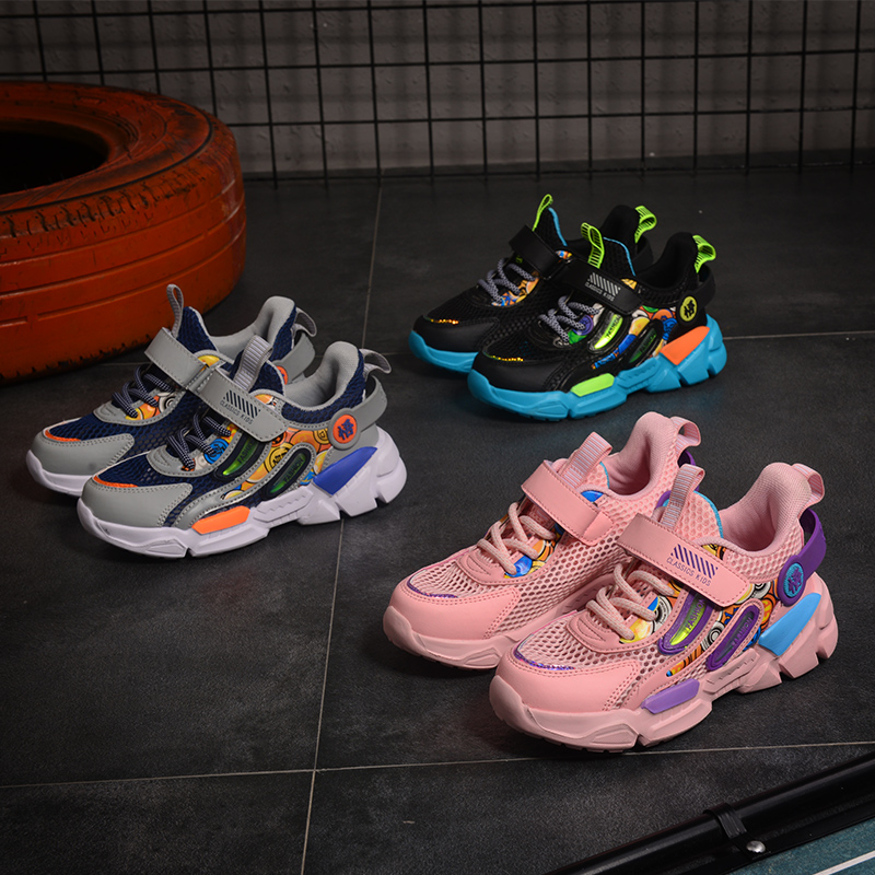 2021 summer new girls' sports shoes breathable single mesh Korean version all-match children's mesh shoes for girls and big children