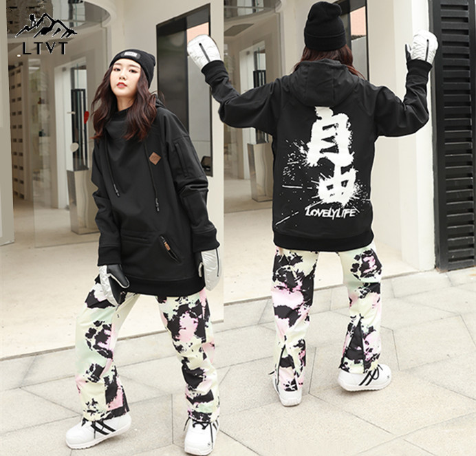 2026 Ski Wear Hoodie Set for Men and Women, Double Board Warm Pullover Ski Hoodie, Hooded Top Jacket, Waterproof