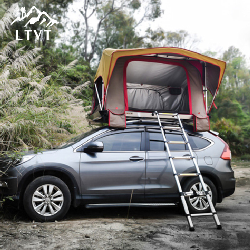 SUV Car Fully Automatic Roof Tent Outdoor Self Driving Tour Biathlon Car Free Build Speed Open Hard Shell Camping Tent