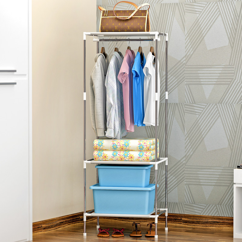 Small daughter-in-law hanger large-capacity floor-standing wrought iron rack anti-rust floor coat rack bedroom hanger