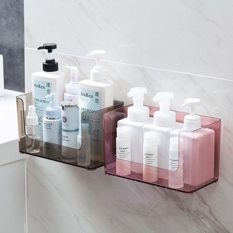 Nano-packed acrylic makeup storage box makeup table mask box punch-free wall-mounted powder room tile on the wall