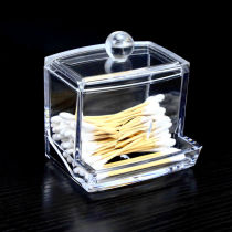 Transparent Creative lovely living room toothpick tube hotel cotton swab storage box high quality acrylic automatic
