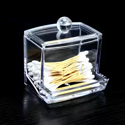 Transparent Creative cute living room toothpick tube hotel cotton stick storage box high quality acrylic automatic