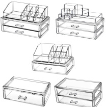 Transparent lipstick jewelry lipstick display rack cosmetics storage box small item drawer combined multi-layer