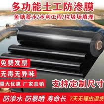 Fish pond anti-seepage membrane slope protection geomembrane fish pond special black culture plastic film waterproof cloth plastic thickening new material