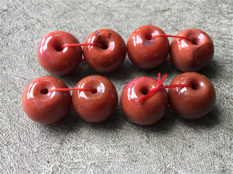 DIY аксессуары 13mm四川九口料南红玛瑙火焰红苹果珠.隔珠.diy精品配件224