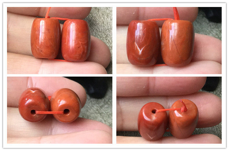 DIY аксессуары 正宗南红玉火焰红柿子红桶珠勒子顶珠橄榄珠玛瑙diy配件186