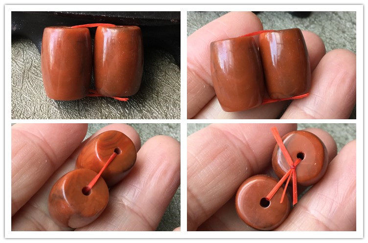 DIY аксессуары 正宗南红玉火焰红柿子红桶珠勒子顶珠橄榄珠玛瑙diy配件186