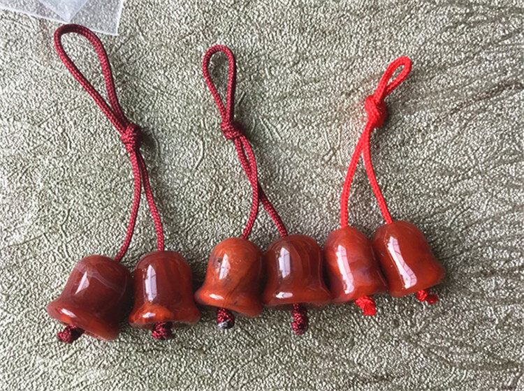 DIY аксессуары 天然川料南红玛瑙柿子红火焰纹.铃铛背云弟子珠diy配件237 OTHER