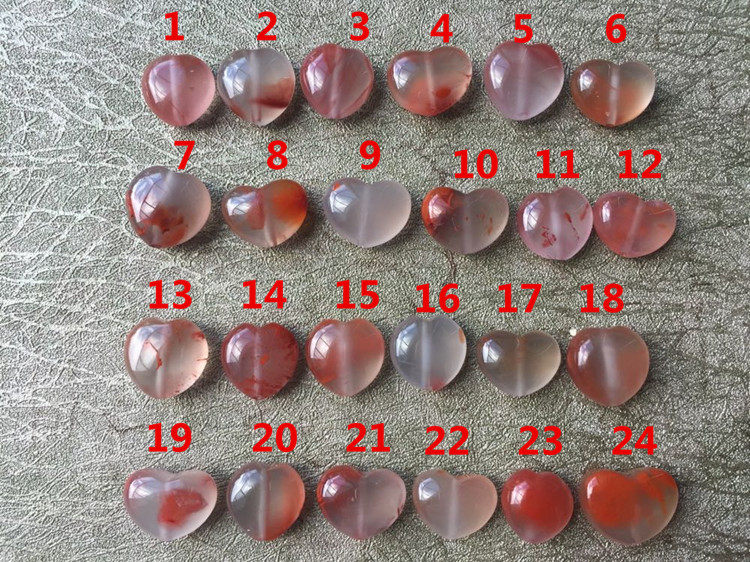 DIY аксессуары 天然川料南红玛瑙爱心背云  冰飘贯穿孔diy吊坠配饰175 Other