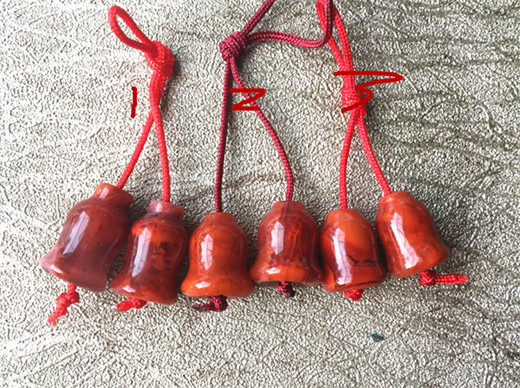 DIY аксессуары 天然川料南红玛瑙柿子红火焰纹.铃铛背云弟子珠diy配件237 OTHER