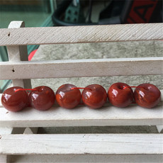 DIY аксессуары 13mm四川九口料南红玛瑙火焰红苹果珠.隔珠.diy精品配件224