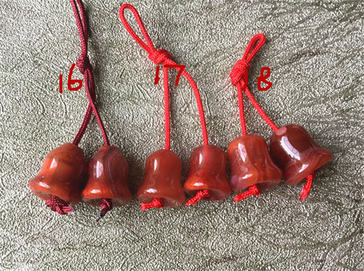 DIY аксессуары 天然川料南红玛瑙柿子红火焰纹.铃铛背云弟子珠diy配件237 OTHER