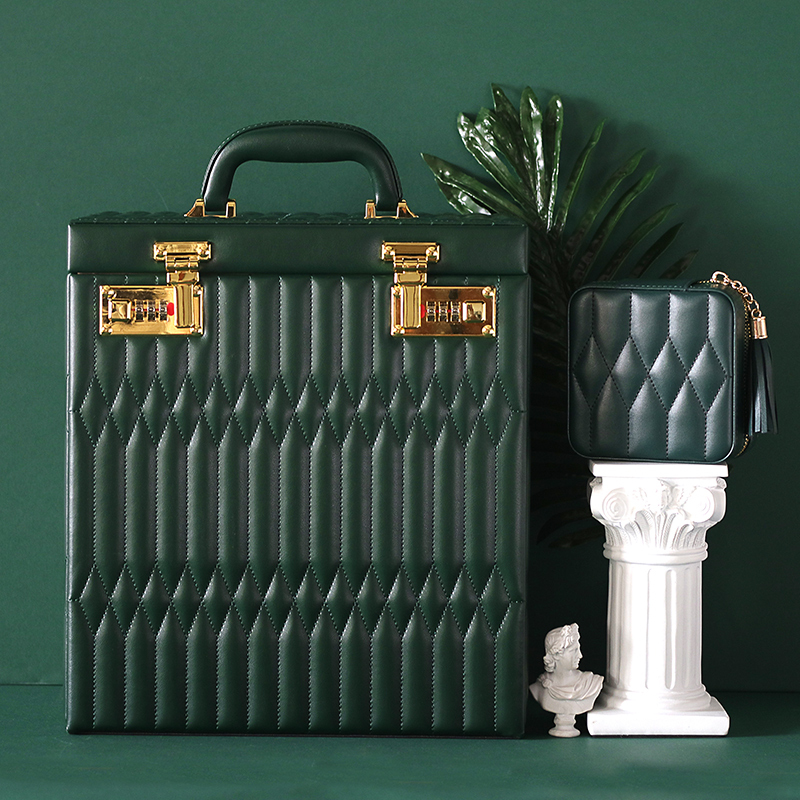 High-End Multi-Layer Jewelry Box with Password Lock, Large Capacity, European-Style Princess Korean Hand Jewelry Storage Box, Light Luxury Jewelry