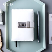  Password locked diary Retro European-style simple literary and artistic beauty hand ledger College students carry portable pocket notes Small book Personality creative notebook Literary and artistic exquisite hand ledger