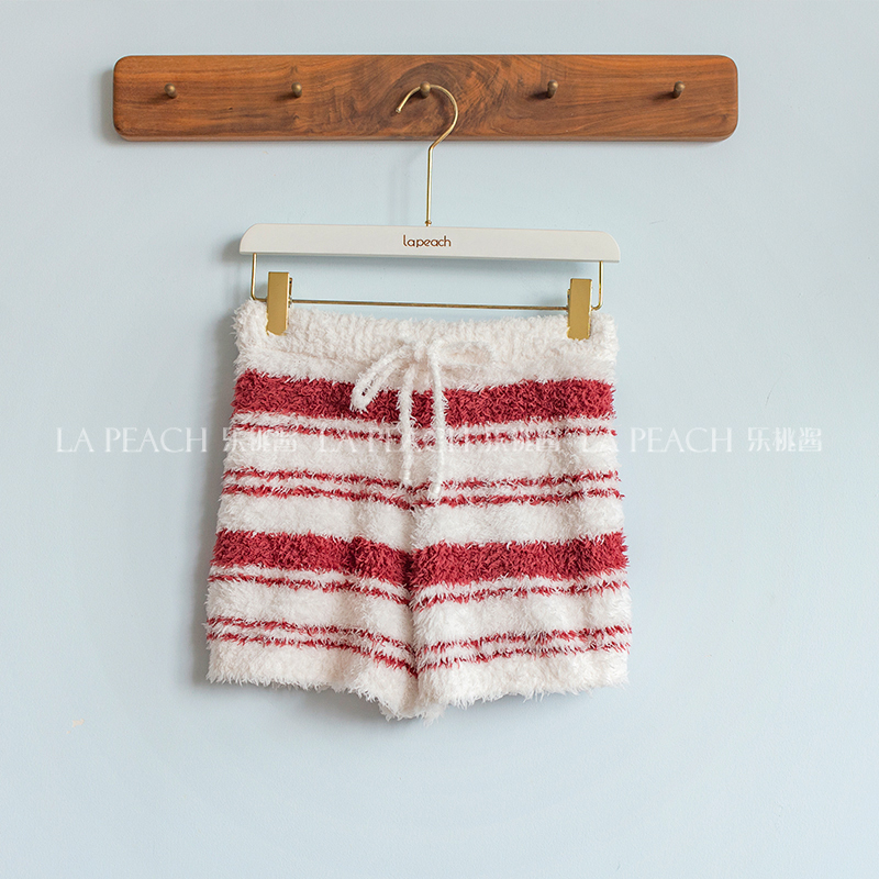 Original D Special Offer Soft and Skin-Friendly Home Shorts Ice Cream Soft and Comfortable Striped Women's Pajama Shorts Autumn and Winter