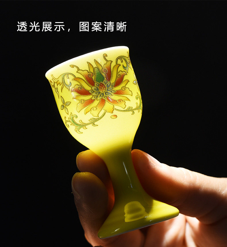 Ликер Cup 六年老店 超20种颜色家用酒壶白酒酒具套装黄酒分酒器一口杯小酒盅烈酒杯中式
