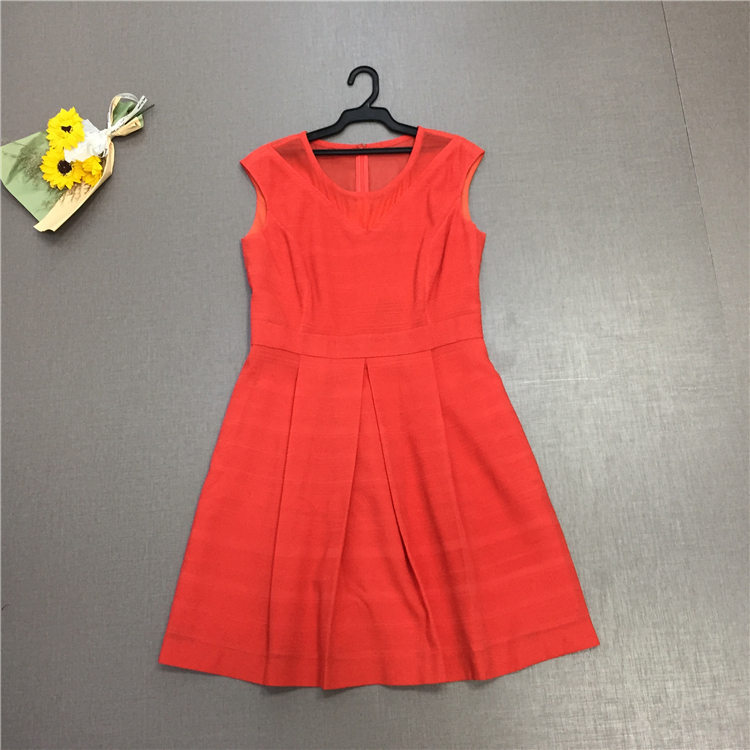 Attachment to its P series PROW62555R summer fashion solid color pullover crew neck sleeveless casual loose dress