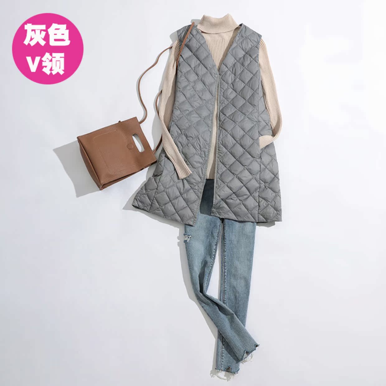 Áo vest nữ dáng dài 2018 phiên bản Hàn Quốc mới của áo cổ tròn mỏng mỏng xuống áo vest vest vest váy nữ