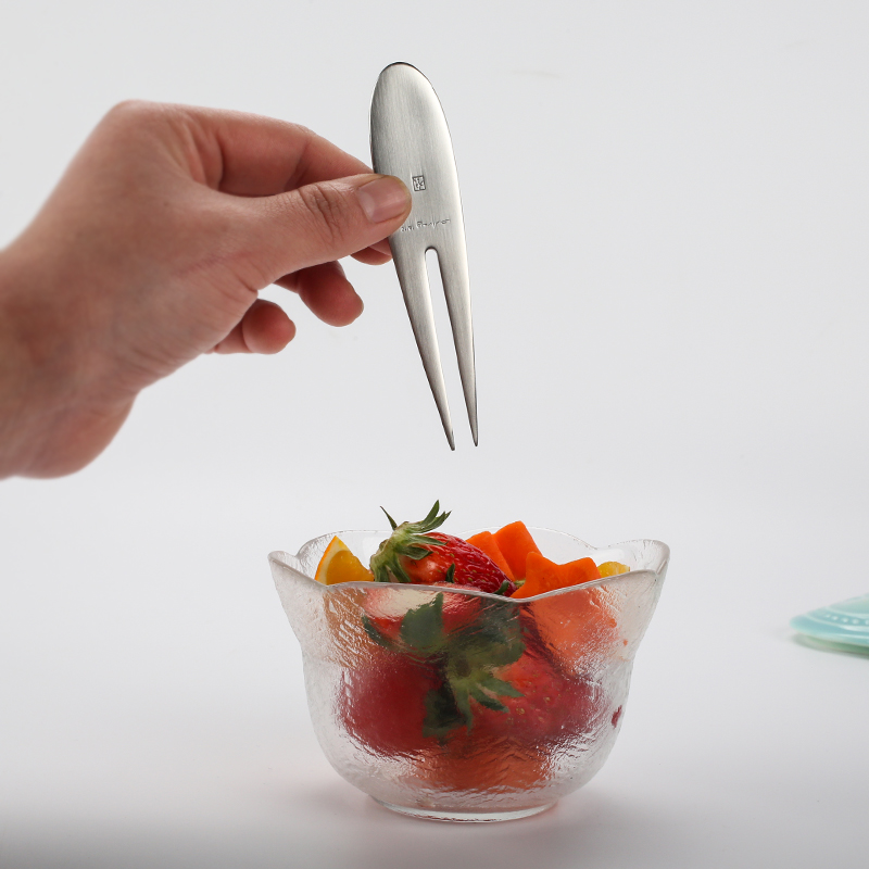 gullveig fruit fork 304 stainless steel home creative thickened mesh red outlet Danish Seafood Barbecue Fork