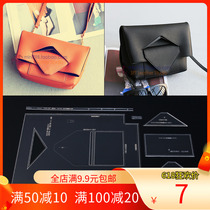 Womens shoulder bag crossbody bag acrylic pattern drawing diy leather goods leather production template handmade bag