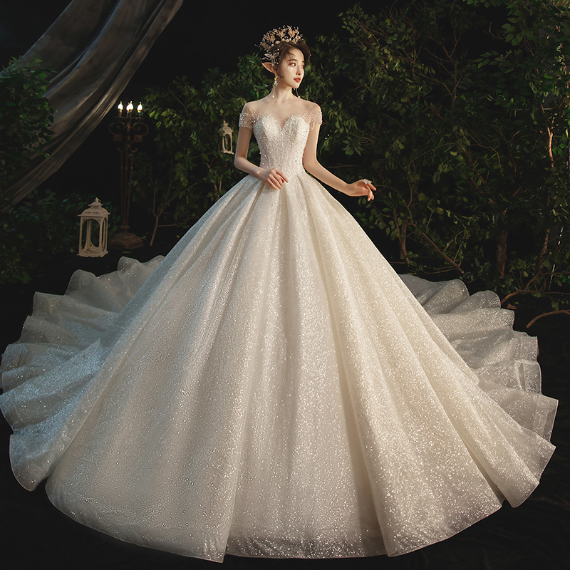 Female wedding dresses Six -year -old shop six colors of color wedding dresses Dragoning Xinghe Main 2023 new temperament size, the bride princess, princess court summer one shoulder Female wedding dresses Six -year -old shop six colors of color wedding dresses Dragoning Xinghe Main 2023 new temperament size, the bride princess, princess court summer one shoulder